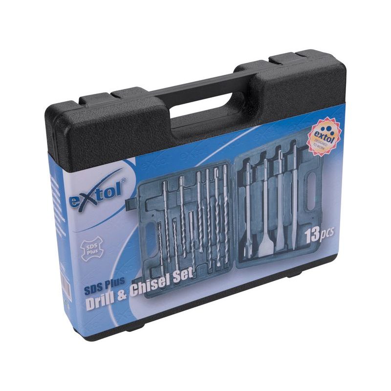 EXTOL CRAFT VRTÁKY A SEKÁČE SDS PLUS, SADA 13KS, 23951 - SADY VRTÁKŮ SDS PLUS - PŘÍSLUŠENSTVÍ
