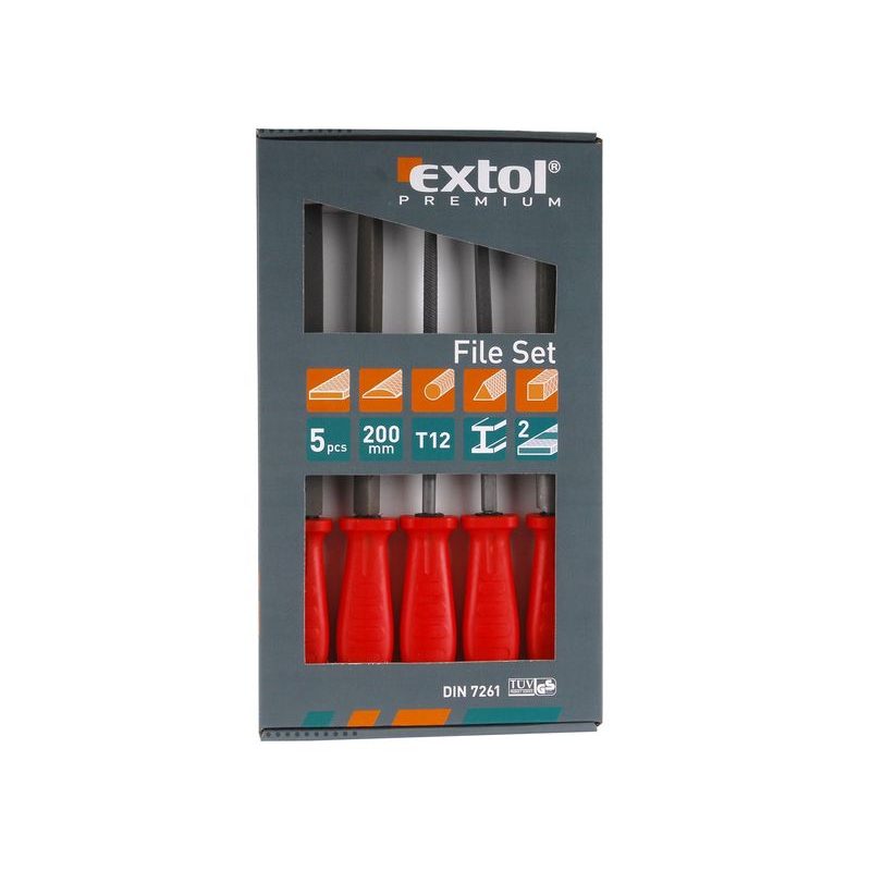 EXTOL PREMIUM PILNÍKY, SADA, 5KS, 200MM, 8803692 - PILNÍKY - RUČNÍ NÁŘADÍ