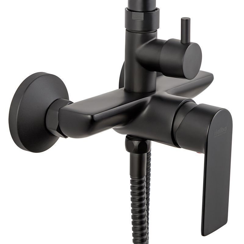 SPRCHOVÝ SLOUP S BATERIÍ MIXXUS PREMIUM ALEX 003-J BLACK, ČERNÁ | ALEX 003-J BLACK PROCRAFT - SPRCHOVÉ BATERIE - SANITA