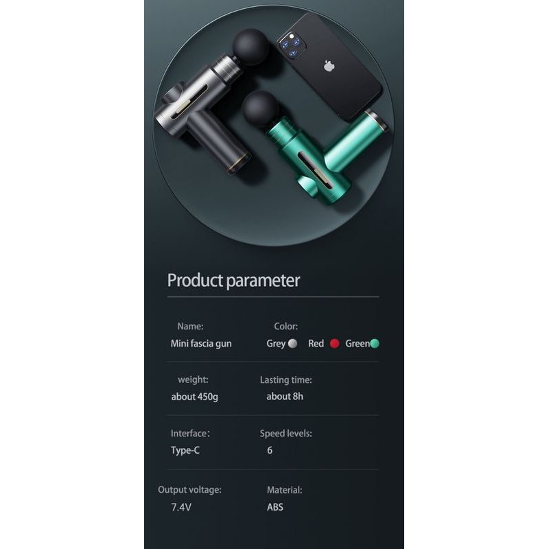 GLOX GLOX750G MASÁŽNÍ PISTOLE - DOPLŇKY A VYCHYTÁVKY - DŮM A DOMÁCNOST, ELEKTRO..