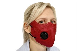 Respirační ochranná maska KN95 s výdechovým ventilem - bordo