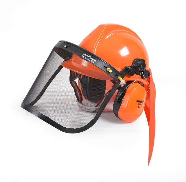 Ochranná helma se sluchátky a štítem CE - HECHT 900100 | Hecht | Ochranné  pomůcky | Příslušenství, Zahrada | HECHT