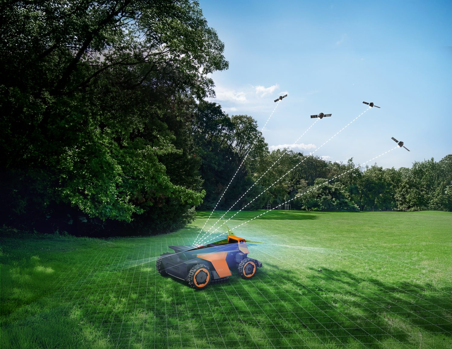 Illustration photo of robotic mower installation