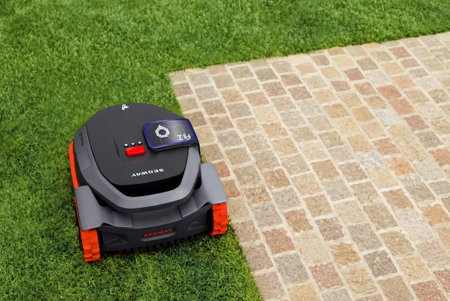 Illustrative photo of mowing over edges from original template