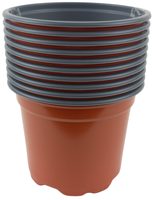 Kontejner Desch 9 cm - terakota/černá 10 ks