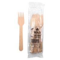 SOLO Vidličky dřevěné 16 cm / 12 ks