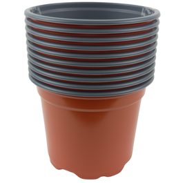 Kontejner Desch 9 cm - terakota/černá 10 ks