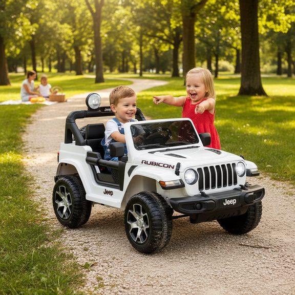 Jeep Wrangler Rubicon White - akumulátorové autíčko - vozítko