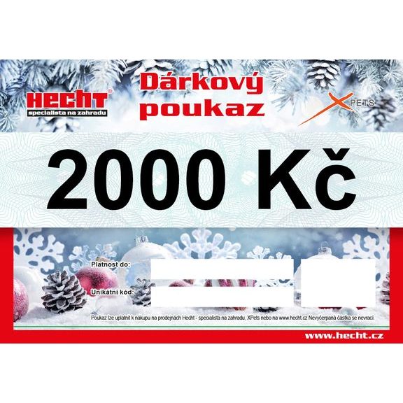 Dárkový poukaz v hodnotě 2000 Kč