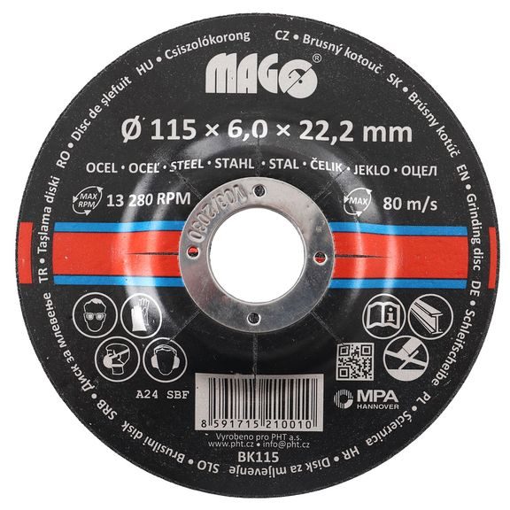 Brusný kotouč na kov 115x6x22,2mm