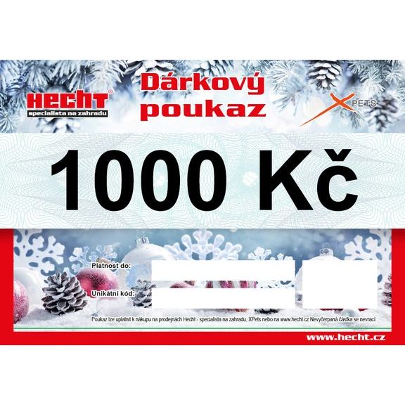 Dárkový poukaz v hodnotě 1000 Kč