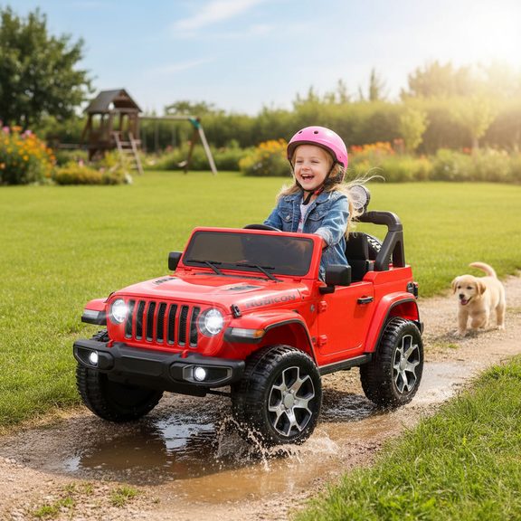 Akumulátorové autíčko - Jeep Wrangler Rubicon Red