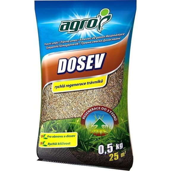 AGRO Travní směs DOSEV - sáček 0,5 kg