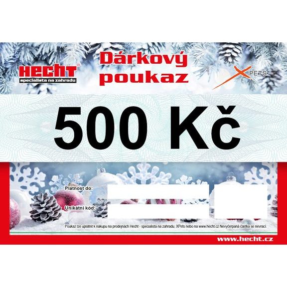 Dárkový poukaz v hodnotě 500 Kč
