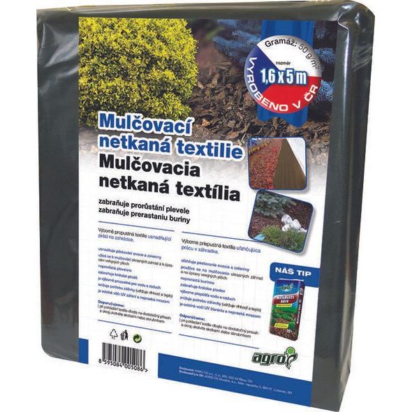 AGRO MULČOVACÍ NETKANÁ TEXTILIE 1,6X5 M