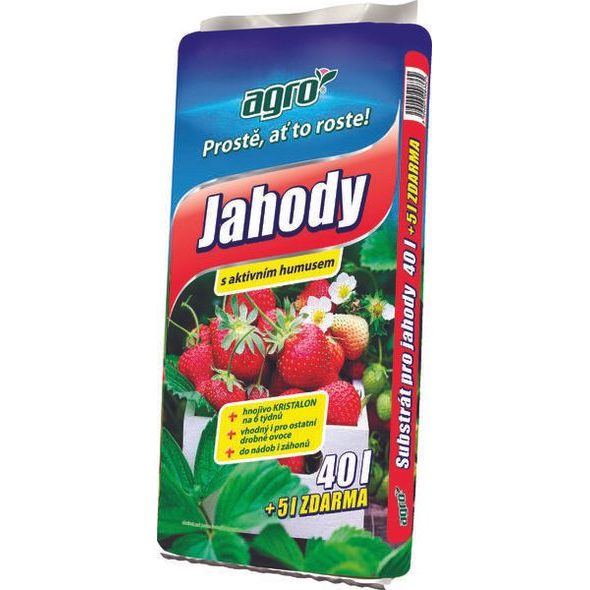 AGRO SUBSTRÁT PRO JAHODY 40 + 5 L ZDARMA