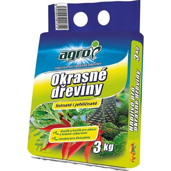 AGRO HNOJIVO PRO OKRASNÉ DŘEVINY 3 KG