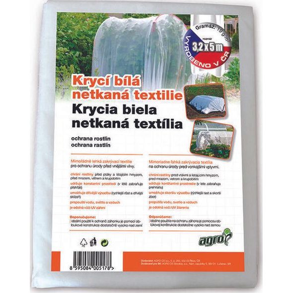 AGRO 3,2 X 5 M KRYCÍ NETKANÁ TEXTILIE BÍLÁ JUTA