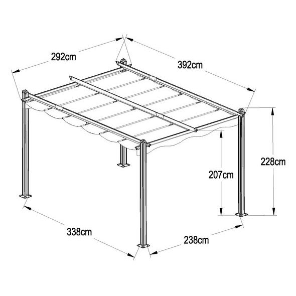 PERGOLA - HECHT PERGOLA 4X3