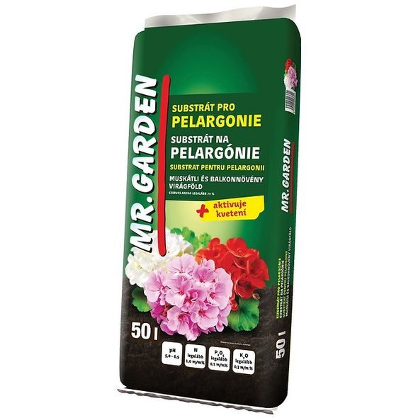 Substrat Pro Pelargonie (substrát pelargonie, bohaté kvetení, čerstvého substrátu, kvetení vašich) Substrat Pro Pelargonie