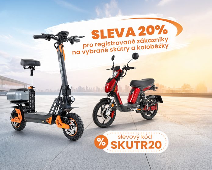 Sleva 20% na vybrané skútry a koloběžky
