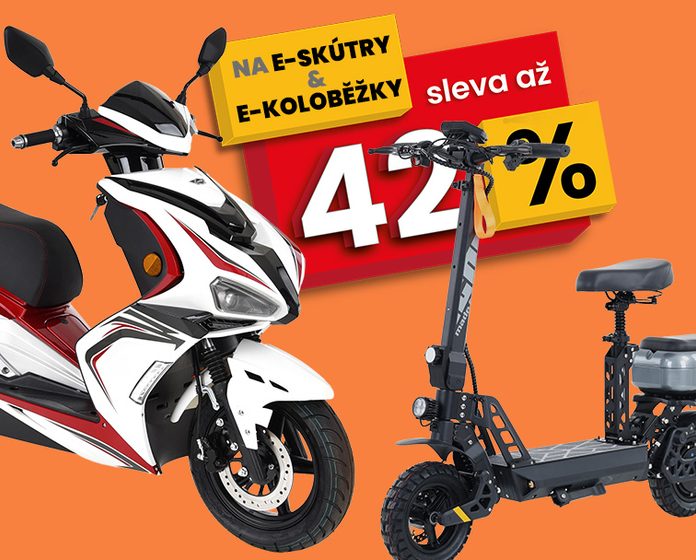 E-koloběžky a e-skútry se slevou až 42 %