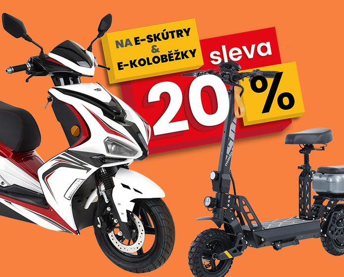 E-koloběžky a e-skútry se slevou 20 %