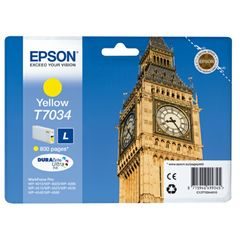 Epson C13T70344010|T7034 Inkoustová nápln žlutá, 800 Strany ISO/IEC 24711 10ml pro Epson WP 4015/4025