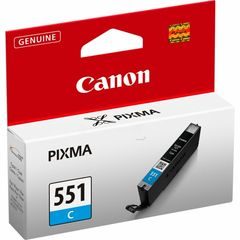 Canon 6509B001|CLI-551C Inkoustová nápln azurová, 332 Strany ISO/IEC 24711 121 Fotek 7ml pro Canon Pixma IP 8700/IX 6850/MG 5450/MG 6350/MX 725