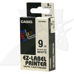 Casio XR-9WE1 Barvicí páska cerné na bílé 9mm x 8m pro Casio Labelprinter 6-12mm/18mm/24mm