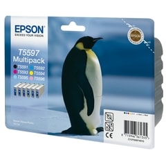 Epson C13T55974010|T559740 Inkoustová nápln MultiPack Bk,C,M,Y,LC,LM, 400 Strany 6x13ml MJ=6 pro Epson Stylus Photo RX 700