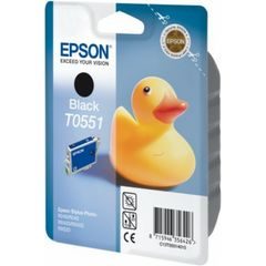 Epson C13T05514010|T0551 Inkoustová nápln cerná, 290 Strany ISO/IEC 24711 8ml pro Epson Stylus Photo RX 420