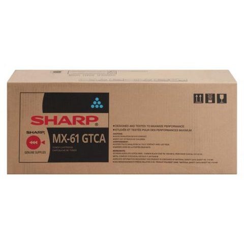 SHARP MX-61GTCA TONER AZUROVÝ HIGH CAPACITY, 24.000 STRANY/5% PRO SHARP MX-2651/3070