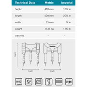 MAKITA E-15372 - ŠLE S POLSTROVÁNÍM 520X23X410MM=E-05393 - MAKITA NÁHRADNÍ DÍLY