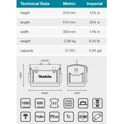 MAKITA E-15388 - BRAŠNA NA NÁŘADÍ 510X300X310MM=OLDE-05418 - MAKITA NÁHRADNÍ DÍLY