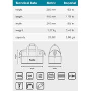 MAKITA E-15431 - BRAŠNA NA NÁŘADÍ 440X240X250MM=OLDE-05468 - MAKITA NÁHRADNÍ DÍLY