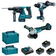 MAKITA DLX3202TJ - AKU SADA DGA506+DHR243+DDF492 LI-ION LXT 18V/5,0AH - LI-ION 18V - AKUMULÁTOROVÉ STROJE MAKITA