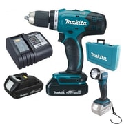 MAKITA DDF453SYEL - AKU VRTACÍ ŠROUBOVÁK SE SVÍTILNOU LI-ION LXT 18V/1,5AH - LI-ION 18V - AKUMULÁTOROVÉ STROJE MAKITA