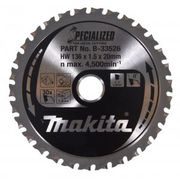 MAKITA B-33526 - KOTOUČ PILOVÝ OCEL SPECIALIZED 136X1.5X20MM 30Z = OLD B-10615 - MAKITA NÁHRADNÍ DÍLY{% if kategorie.adresa_nazvy[0] != zbozi.kategorie.nazev %} - MAKITA NÁHRADNÍ DÍLY{% endif %}