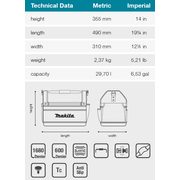 MAKITA E-15403 - BRAŠNA NA NÁŘADÍ 490X310X355MM=OLDE-05430 - MAKITA NÁHRADNÍ DÍLY