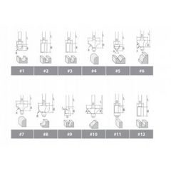 Makita D-57065 - sada fréz 6 mm 12 ks v dřevěné krabičce
