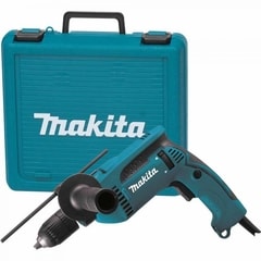 Makita HP1641K - Příklepová vrtačka s kufrem,rychlosklíčidlo 1,5-13mm,680W