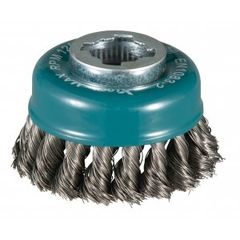 Makita D-73374 - miskovitý kartáč z ocelového drátu-splétaný drát průměr 0,35mm X-LOCK 80mm