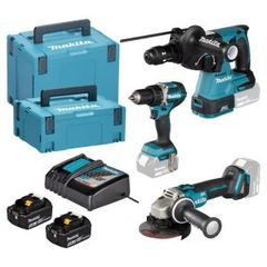 Makita DLX3195JX1 - Aku sada DDF484+DGA504+DHR243 Li-ion LXT 18V/5,0Ah
