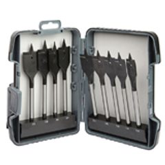 Makita P-80802 - sada vrtáků plochých s válcovou stopkou do dřeva 9 ks v plastové krabičce