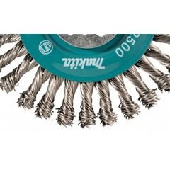 Makita D-73368 - kotoučový kartáč z nerezového drátu-vlnitý drát průměr 0,5mm X-LOCK 115mm STOP