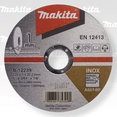 Makita B-12239 - řezný kotouč 125x1x22 nerez=oldP-53023=newE-03040