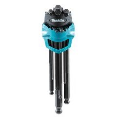 Makita B-65894 - sada šroubováků úhlových (inbusů) s kulovou hlavou 1,5/2/2/5/3/4/5/6/8/10mm, 9ks