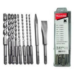 Makita D-46361 - sada vrtáků a sekáčů SDS-Plus 10 ks v plastové krabičce