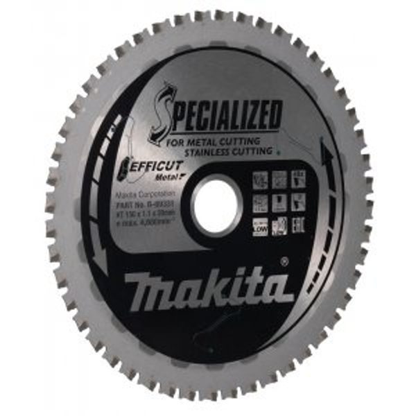 MAKITA B-69331 - KOTOUČ PILOVÝ OCEL EFFICUT 150X1.1X20MM 48Z = OLD B-69294 - PILOVÉ KOTOUČE EFFICUT{% if zbozi.kategorie.adresa_nazvy[0] != zbozi.kategorie.nazev %} - PŘÍSLUŠENSTVÍ MAKITA{% endif %}